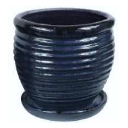 PERFECT 6 in. Drip Blue Honey Jar Planter PG2067721